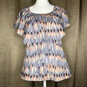 Banana Republic XS Bib Abstract Top